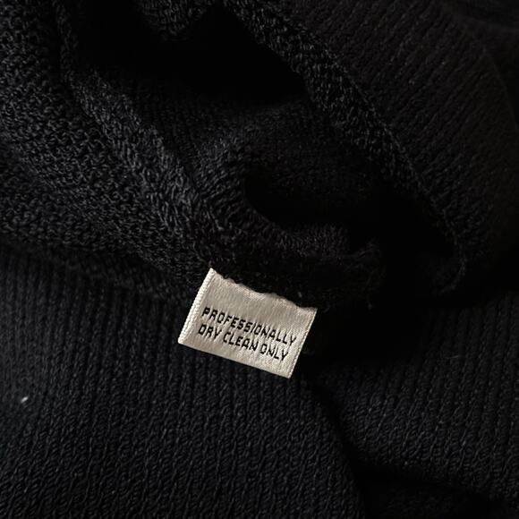 St. John Basics Straight Maxi Skirt Side Slit Pencil Size 10 Black Santana Knit - Picture 5 of 6